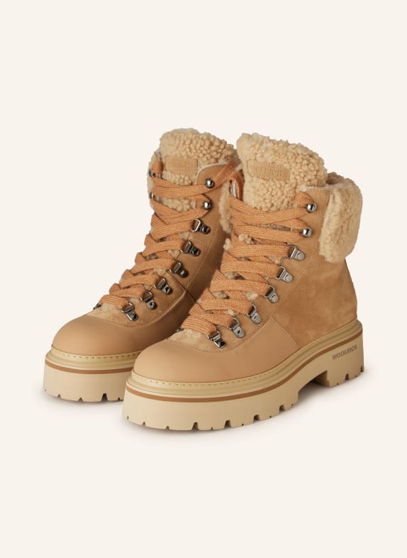 WOOLRICH Schnürboots HELLBRAUN/ CAMEL