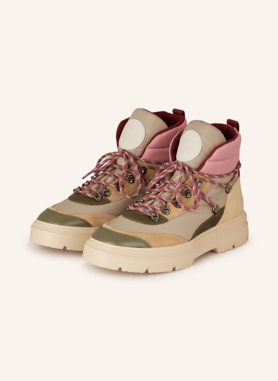WOOLRICH Schnürboots HELLBRAUN/ ROSÉ/ GRAU