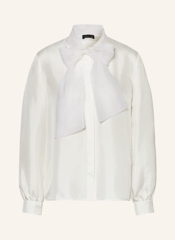 van Laack Bow-tie blouse TRINE in silk WHITE