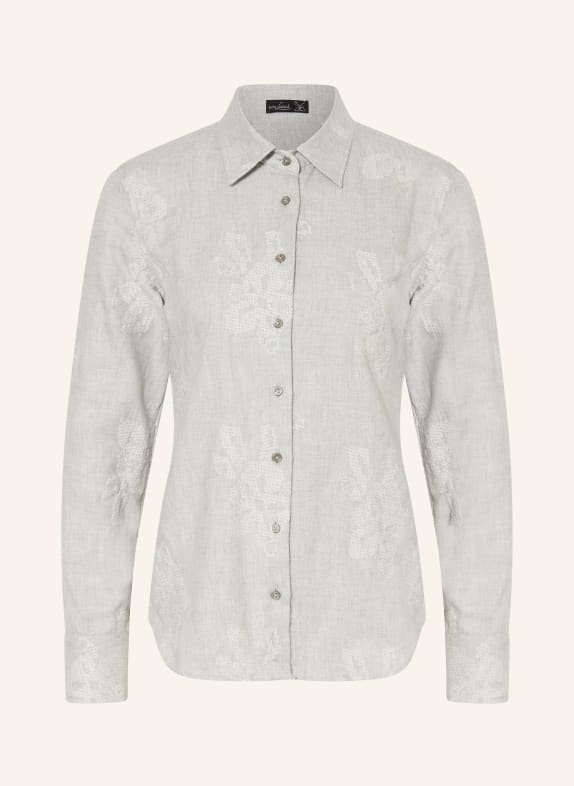 van Laack Shirt blouse CELLAI-FOSV made of flannel LIGHT GRAY