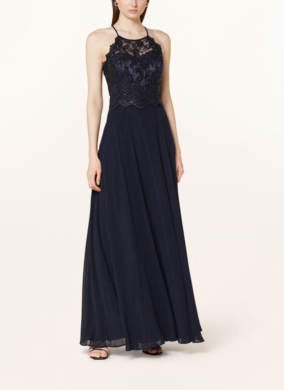 VM Vera Mont Evening dress with embroidery and sequins DARK BLUE