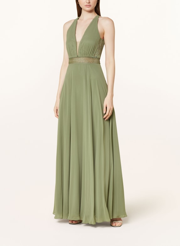 VM Vera Mont Evening dress with lace OLIVE