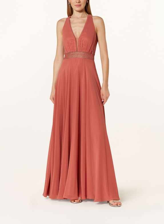 VM Vera Mont Evening dress with lace LIGHT RED