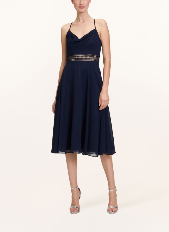 VM Vera Mont Cocktailkleid mit Lochspitze DUNKELBLAU