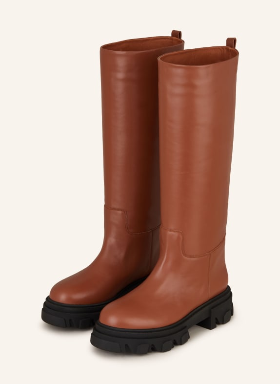 GIA BORGHINI Platform boots PERNI 07 BROWN