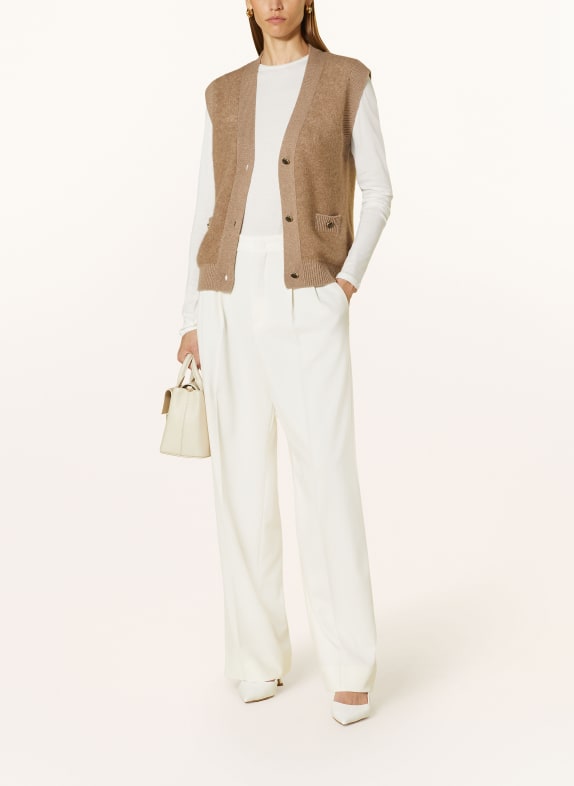 (THE MERCER) N.Y. Knit vest in cashmere TAUPE