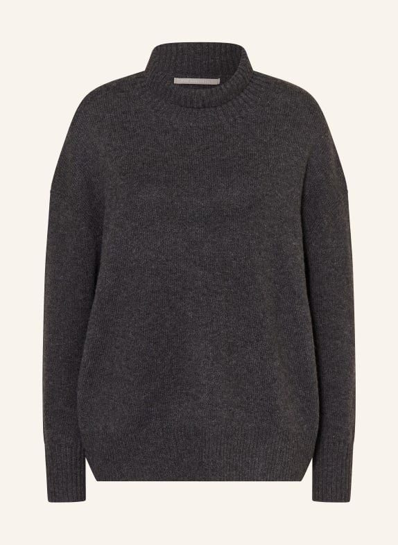 (THE MERCER) N.Y. Oversized turtleneck sweater made of cashmere DARK GRAY