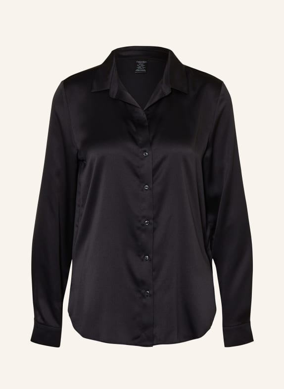 Calvin Klein Schlafshirt aus Satin SCHWARZ