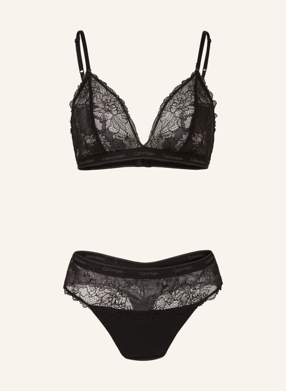 Calvin Klein Set MODERN LACE: Triangel-BH und String SCHWARZ