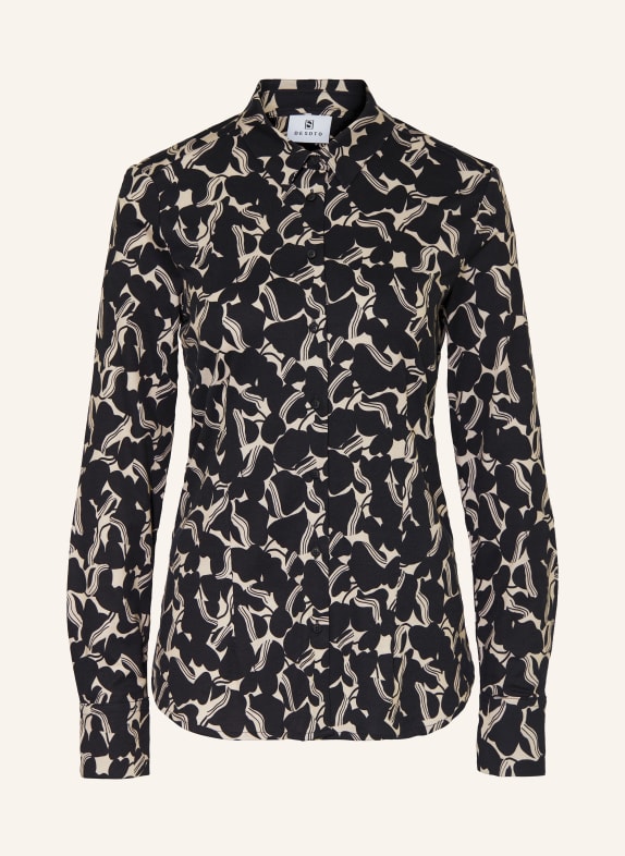 DESOTO Hemdbluse PIA aus Jersey SCHWARZ/ NUDE