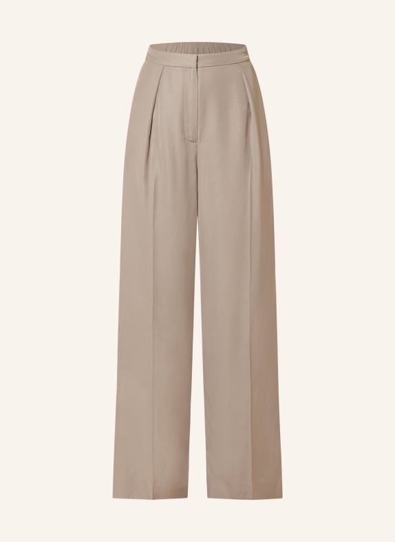 Calvin Klein Wide leg trousers with linen TAUPE