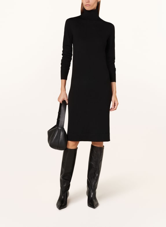 Calvin Klein Strickkleid aus Merinowolle SCHWARZ