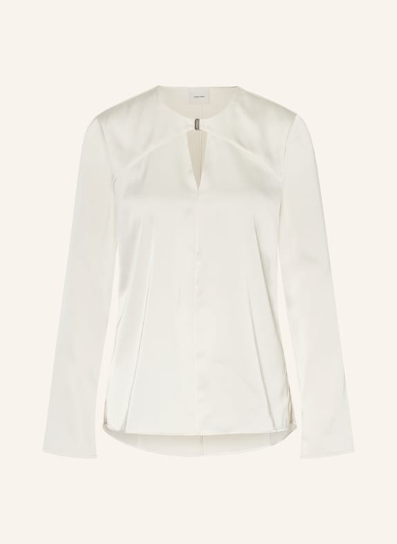 Calvin Klein Satin shirt blouse with cut-out ECRU
