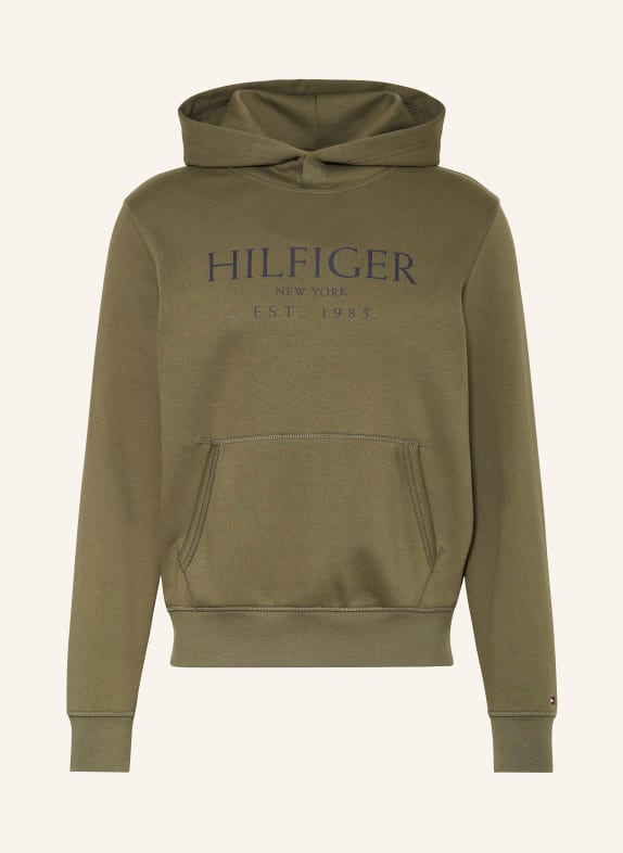 TOMMY HILFIGER Mikina s kapucí ZELENÁ