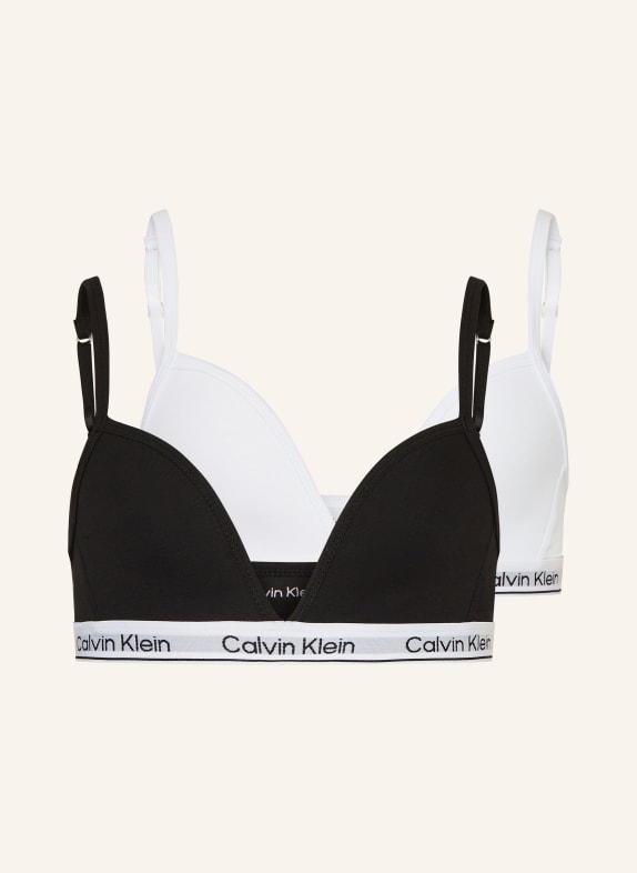 Calvin Klein 2er-Pack Soft-BHs WEISS/ SCHWARZ