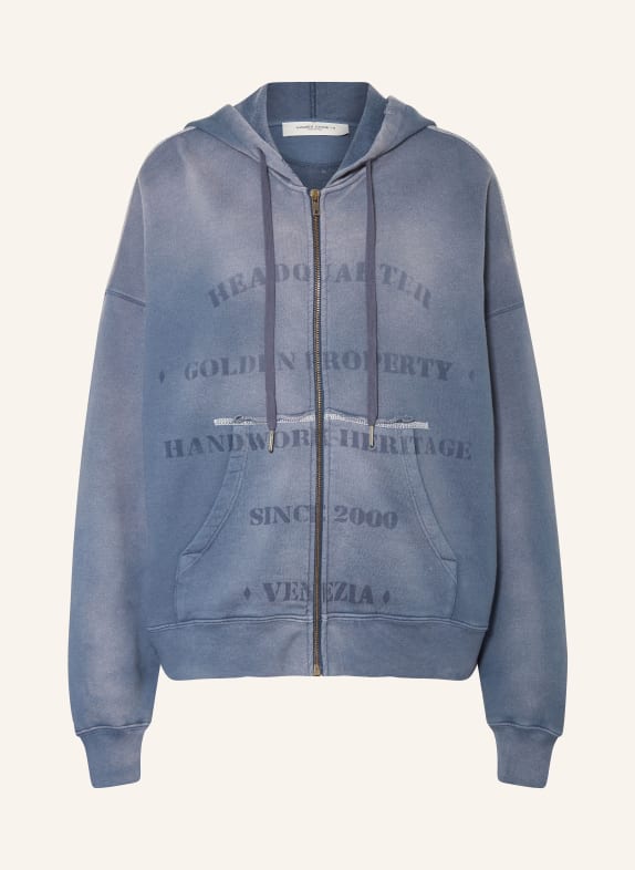 GOLDEN GOOSE Oversized sweat jacket JOURNEY BLUE GRAY