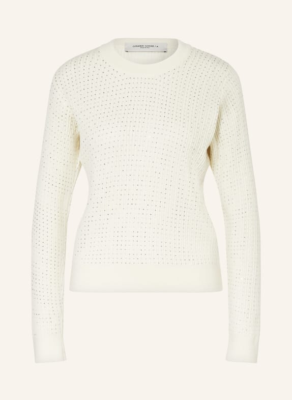 GOLDEN GOOSE Sweater with decorative gems ECRU