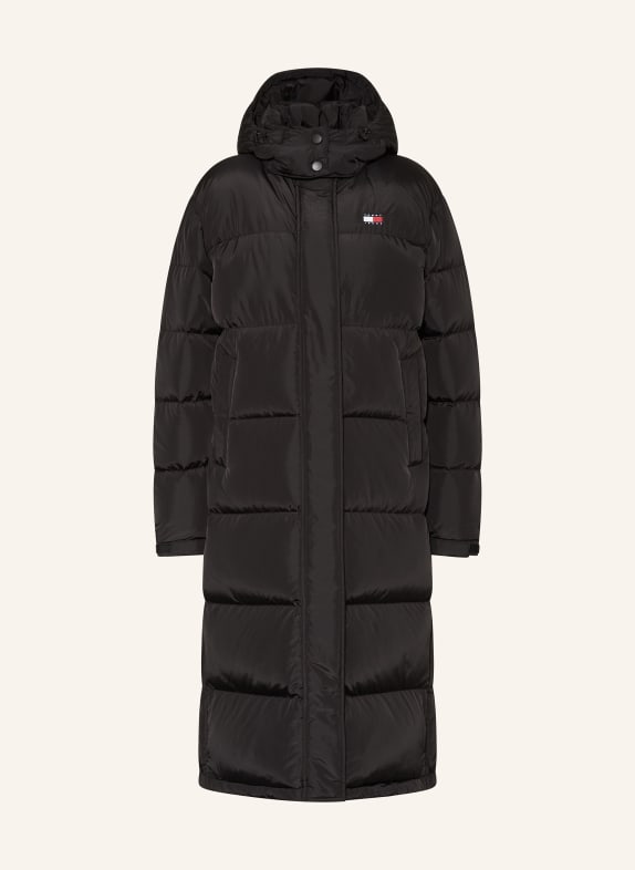 TOMMY JEANS Daunenmantel mit abnehmbarer Kapuze SCHWARZ