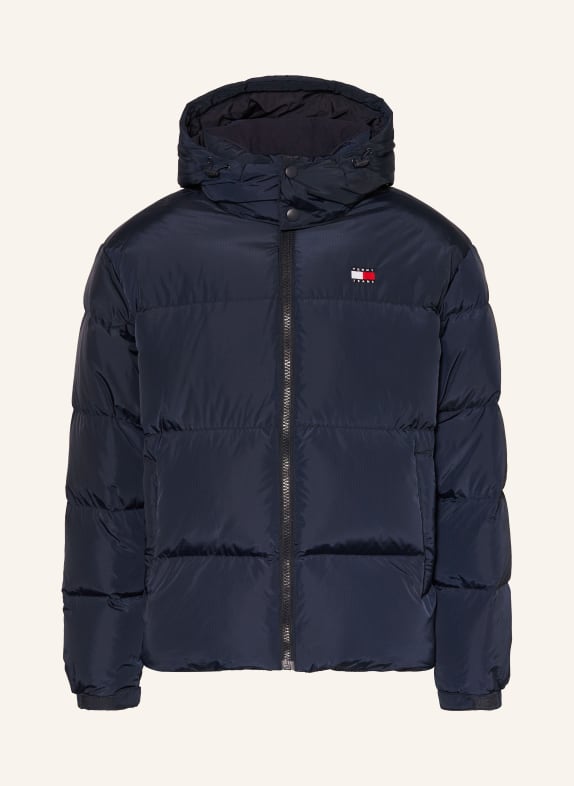 TOMMY JEANS Daunenjacke mit abnehmbarer Kapuze DUNKELBLAU/ WEISS/ ROT