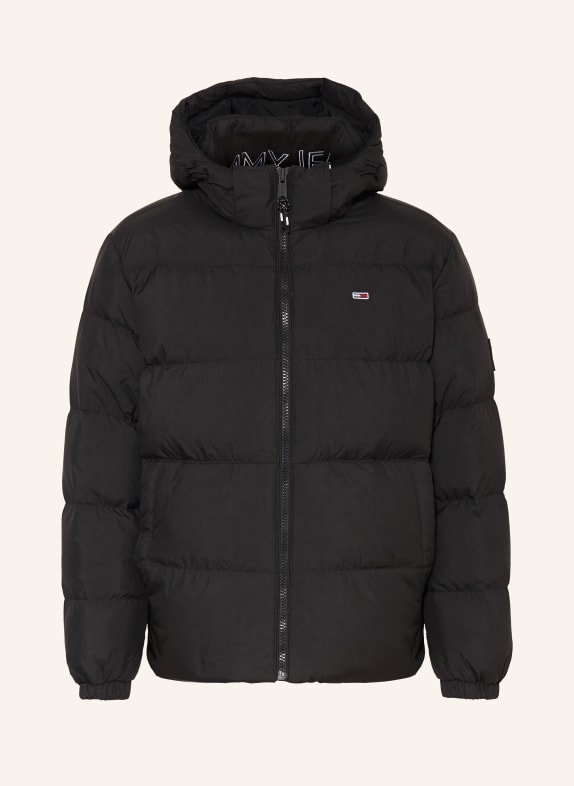 TOMMY JEANS Daunenjacke mit abnehmbarer Kapuze SCHWARZ