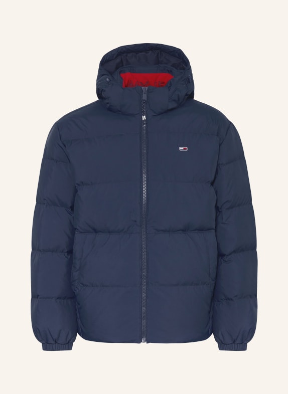 TOMMY JEANS Daunenjacke mit abnehmbarer Kapuze DUNKELBLAU