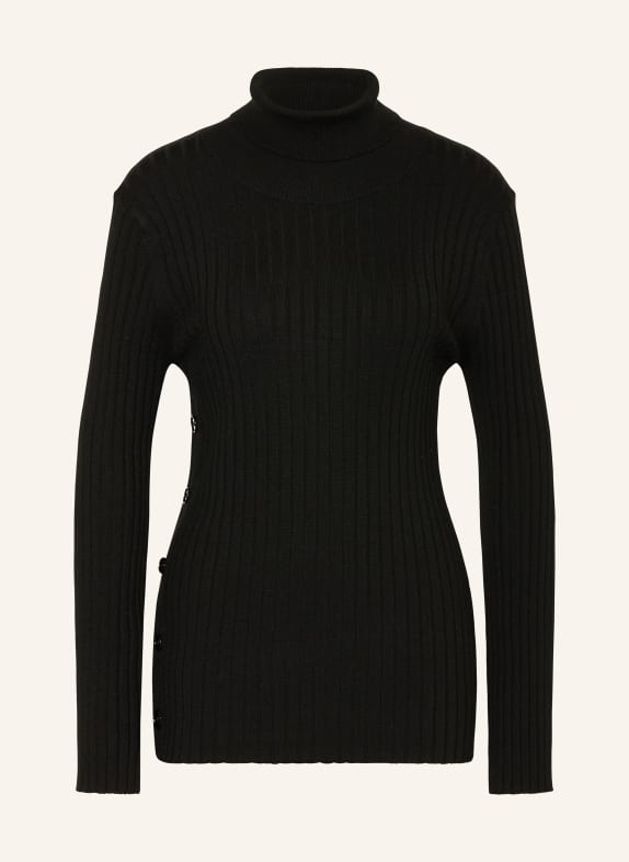 SLY 010 Pullover SENZA aus Merinowolle SCHWARZ