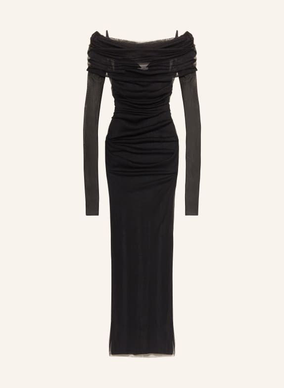 CHRISTOPHER ESBER Mesh-Kleid VEILED aus Seide SCHWARZ
