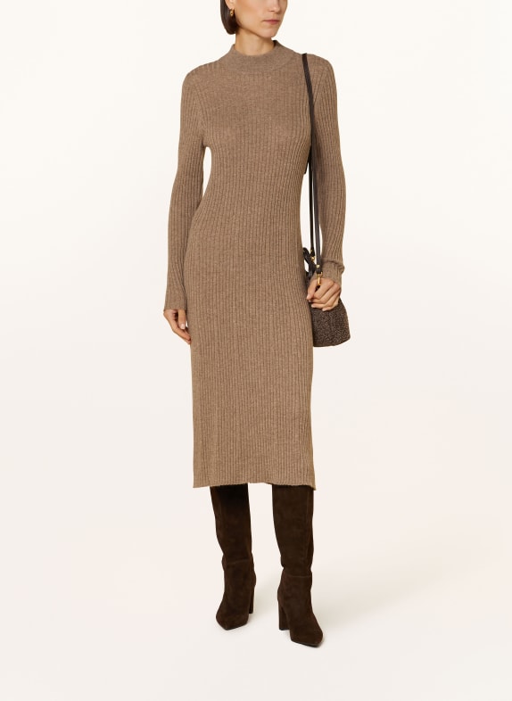 FTC CASHMERE Strickkleid aus Cashmere CAMEL