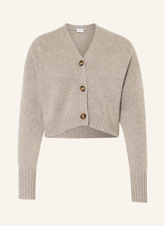 FTC CASHMERE Cropped cardigan in cashmere TAUPE