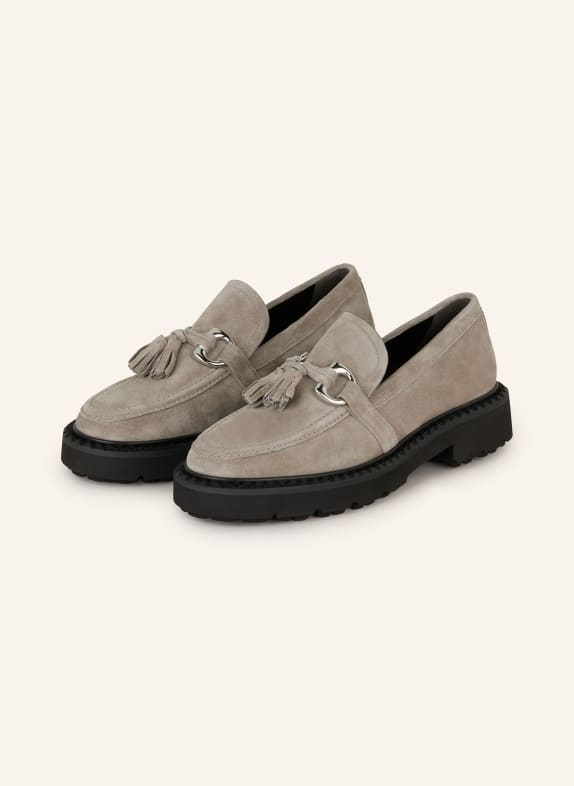 KENNEL & SCHMENGER Platform loafers ALEA LIGHT GRAY