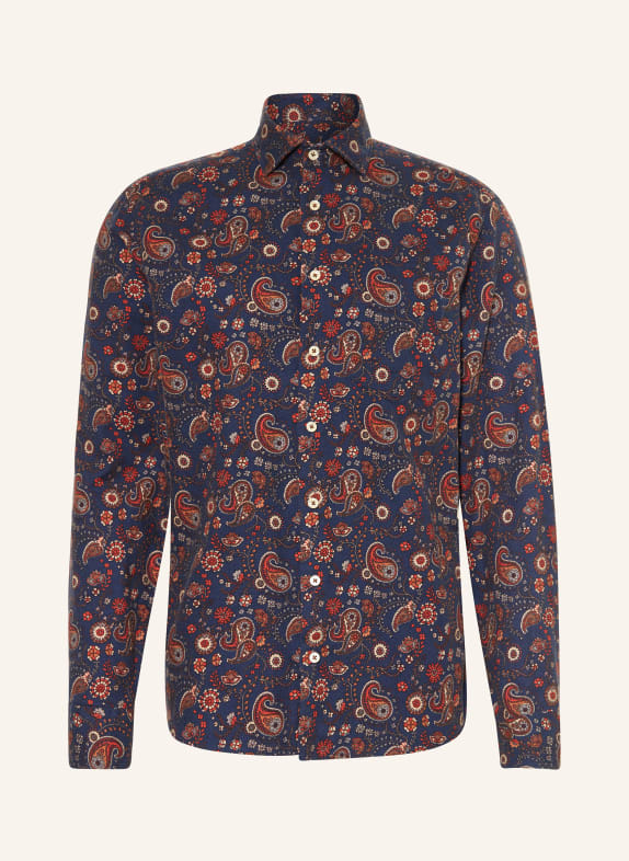 seidensticker Stripe One Point T-Shirt DARK BLUE/ DARK ORANGE