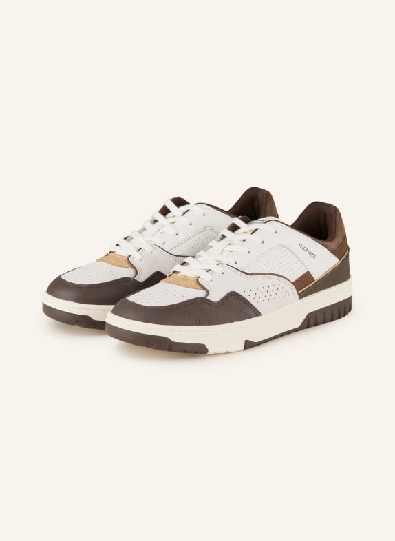 TOMMY HILFIGER Sneakers WHITE/ DARK BROWN