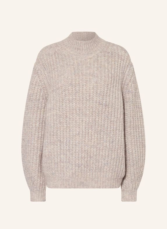 REPEAT Pullover mit Alpaka HELLGRAU/ ROSÉ