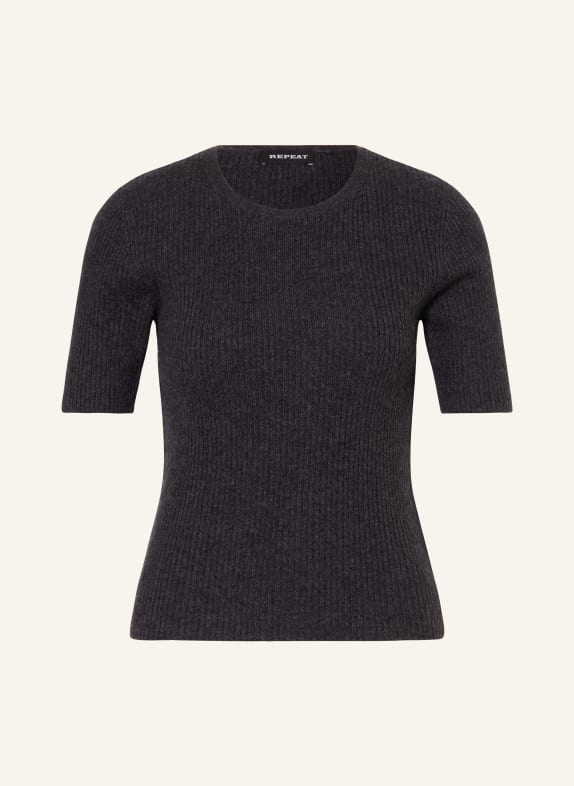 REPEAT Strickshirt DUNKELGRAU