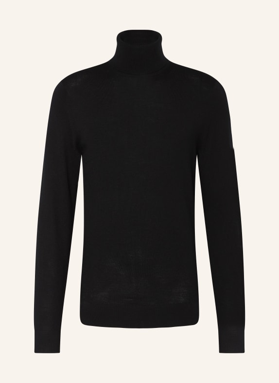 Calvin Klein Rollkragenpullover aus Merinowolle SCHWARZ