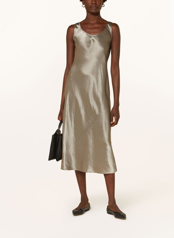 Max Mara LEISURE Satin dress TALETE PLATINUM