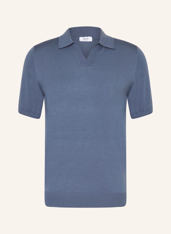 REISS Daniele Alessandrini Shirts for Men DUCHIE BLUE GRAY