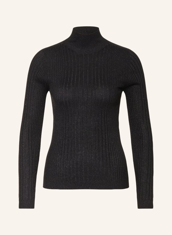 PESERICO Sweater with glitter thread BLACK