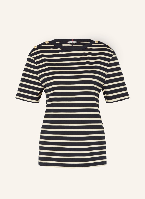 TOMMY HILFIGER T-Shirt DUNKELBLAU/ HELLGELB
