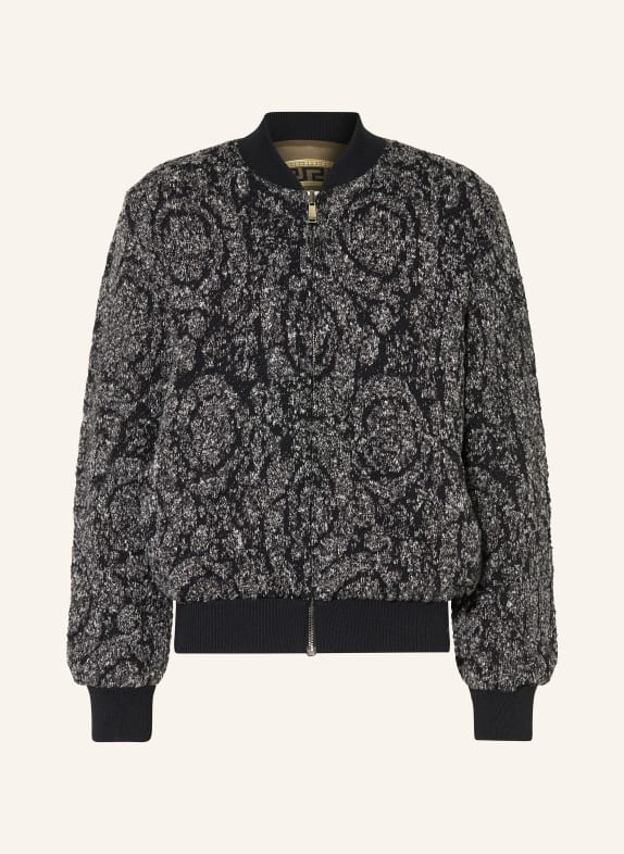 VERSACE Reversible bomber jacket BLACK/ WHITE/ GRAY