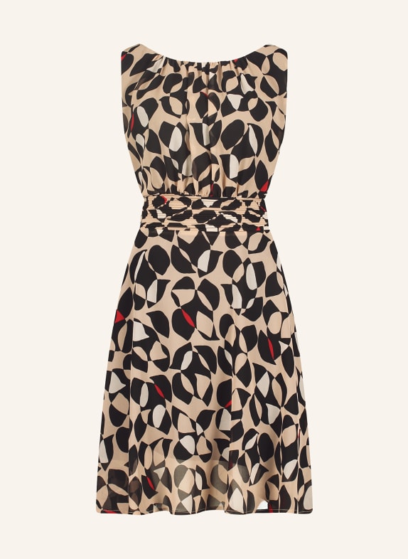 BETTY&CO Kleid TAUPE/ SCHWARZ/ ROT