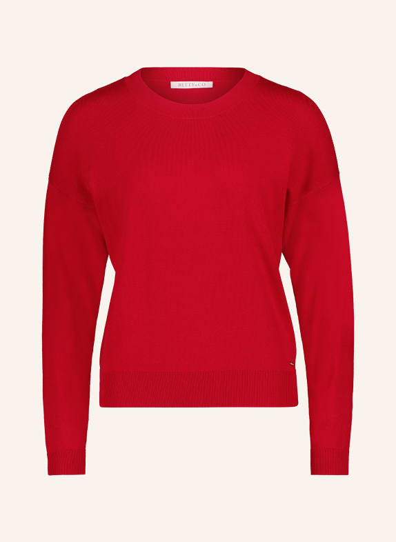 BETTY&CO Pullover mit Cut-outs ROT