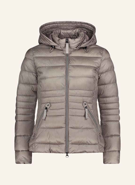 Betty Barclay Quilted jacket with detachable hood TAUPE