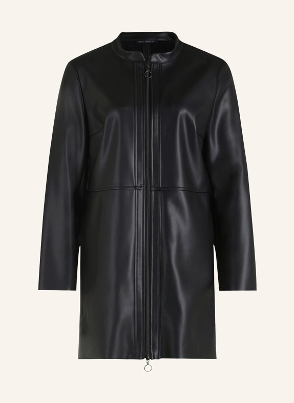 Betty Barclay Leather look coat BLACK