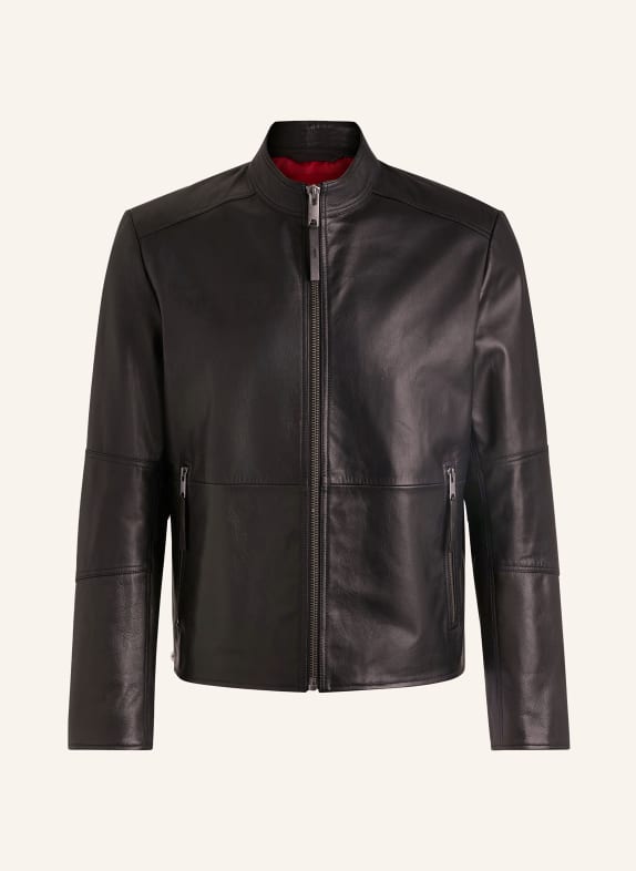 HUGO Lederjacke LOKIS-3 SCHWARZ