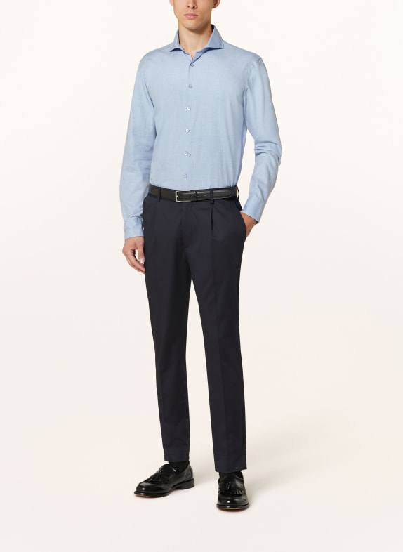 STROKESMAN'S Hemd Regular Fit mit extralangem Arm HELLBLAU