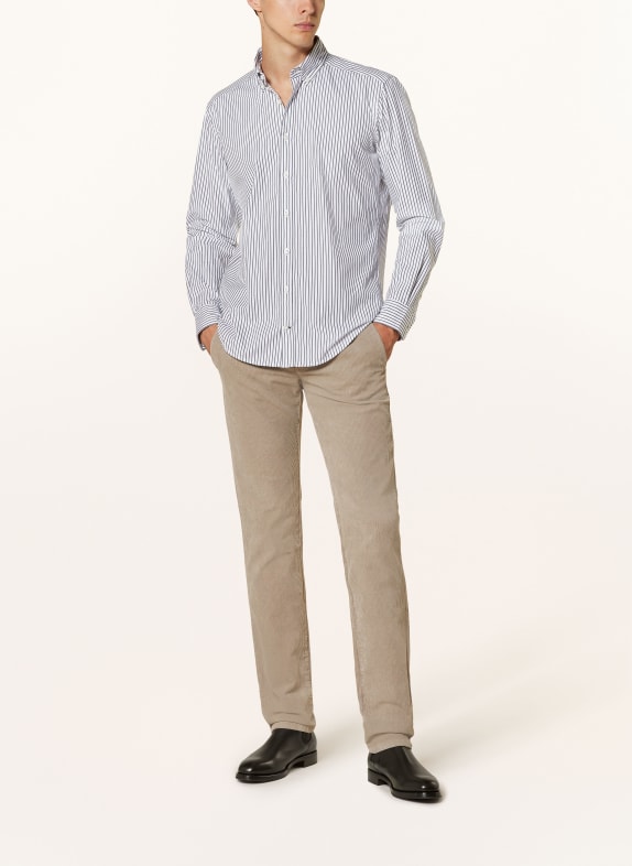 STROKESMAN'S Overhemd Regular Fit DONKERBLAUW / WIT