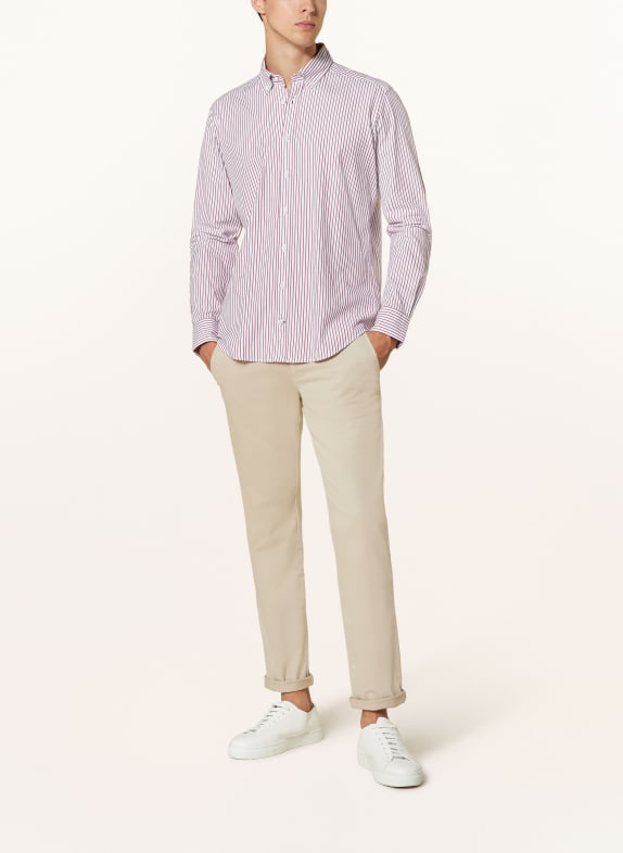 STROKESMAN'S Koszula regular fit CIEMNOCZERWONY / BIAŁY