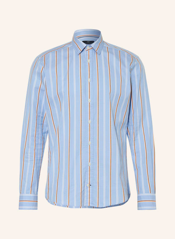 STROKESMAN'S Hemd Regular Fit HELLBLAU/ ORANGE/ WEISS