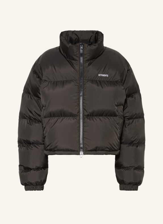 VETEMENTS Daunenjacke SCHWARZ